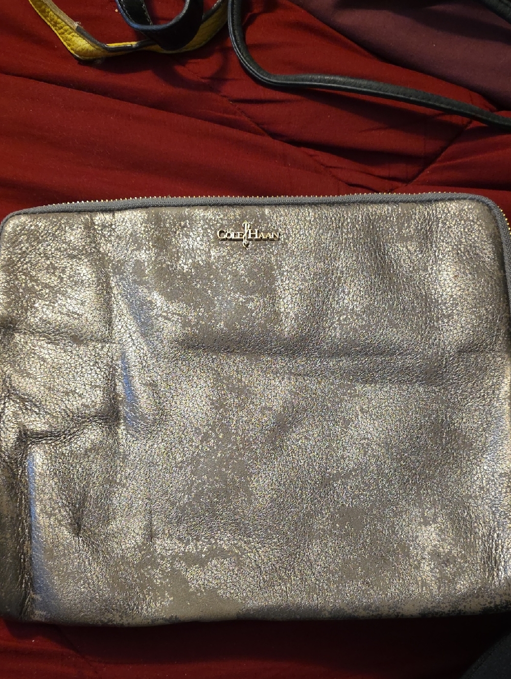 Vintage Cole Haan Silver Metallic Bag